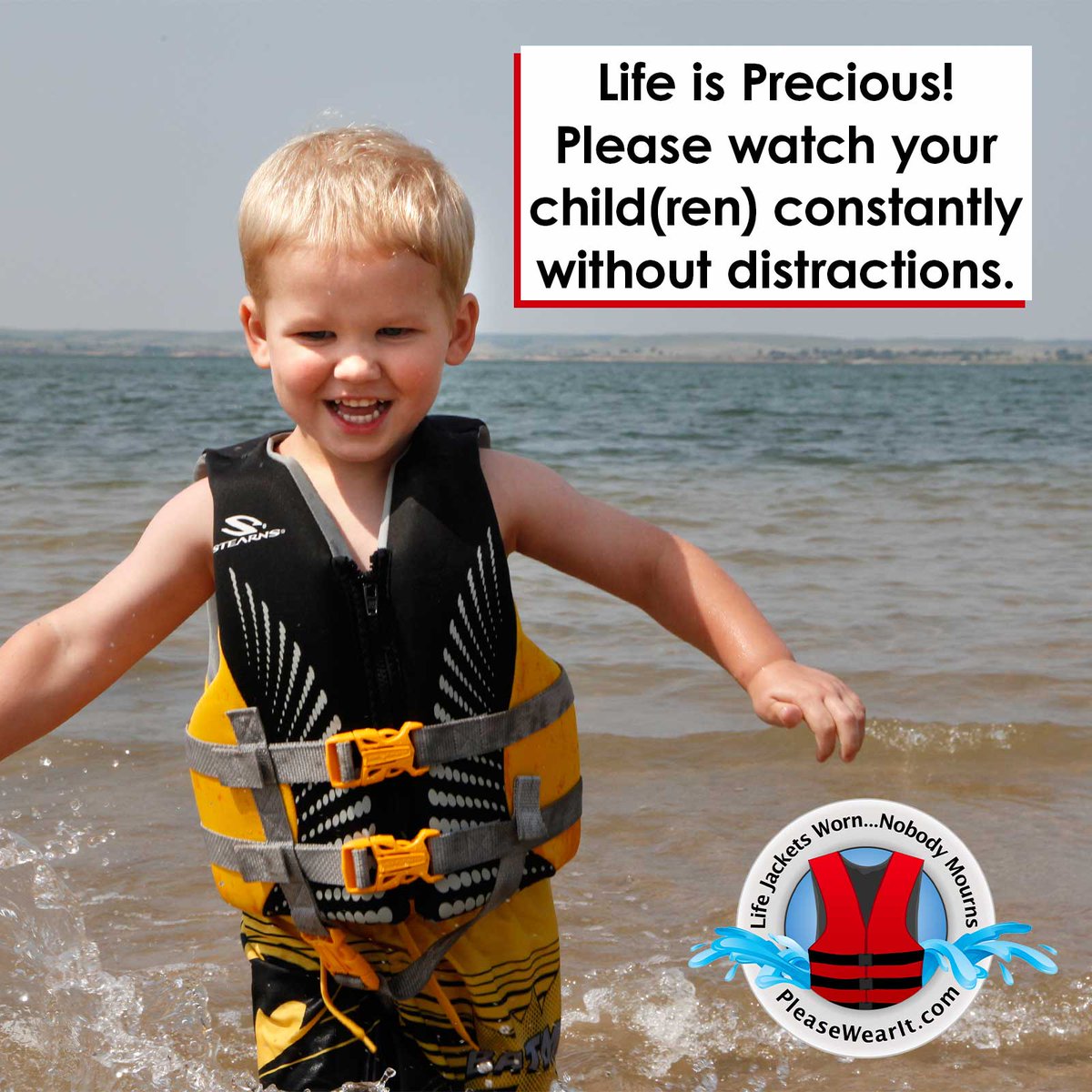 LADistrictUSACE's tweet image. While having fun in the sun over the Labor Day holiday weekend, play it safe by wearing a life jacket. Assign someone to watch children constantly while in, on, or near the water! Drowning is silent and can happen in seconds. #USACEeducates @pleasewearit