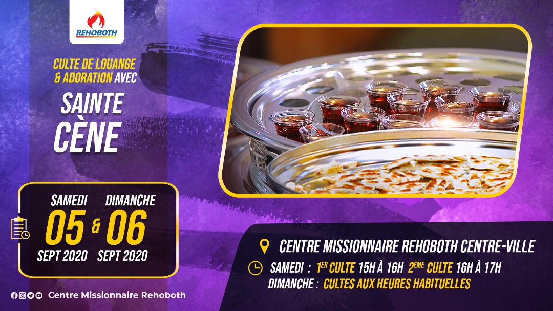 CmRehoboth's tweet photo. Bien-aimés, ce week-end, nous sommes invités à prendre part à la table du Seigneur aux cultes de Louange et adoration ainsi que dans nos maisons. Préparons nous à ces instants bénis pour commémorer et glorifier le Nom de notre Seigneur et Sauveur #JésusChrist. #SainteCène https://t.co/LIad3c8uet