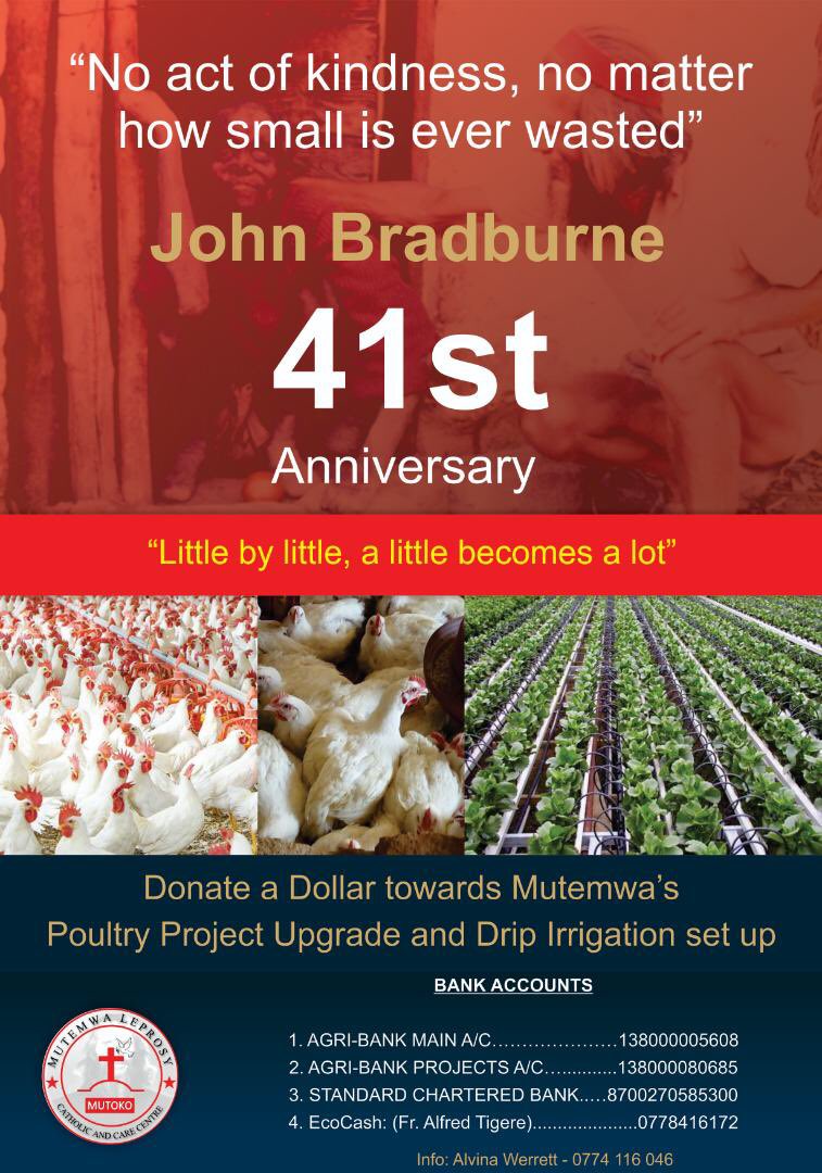 We celebrate blessed John Bradburne’s 41st anniversary virtually this year. Please donate to the care of leprosy patients & the destitute referred by Social Welfare Department. Glory be to the Father, the son and the Holy Spirit, as it was in the beginning is now & ever shall be