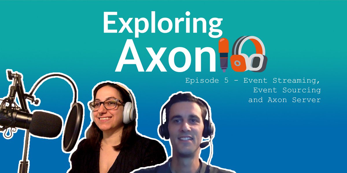 NEW PODCAST EPISODE!! 🎙️🥳 

In this episode, <a href="/SaraTorrey/">Sara</a> spoke with <a href="/allardbz/">Allard Buijze</a> about the benefits and use cases of #EventStreaming vs. #EventSourcing and how Axon Server uses Event Sourcing. 

GO HAVE A LISTEN on podcast.axoniq.io or other platforms!