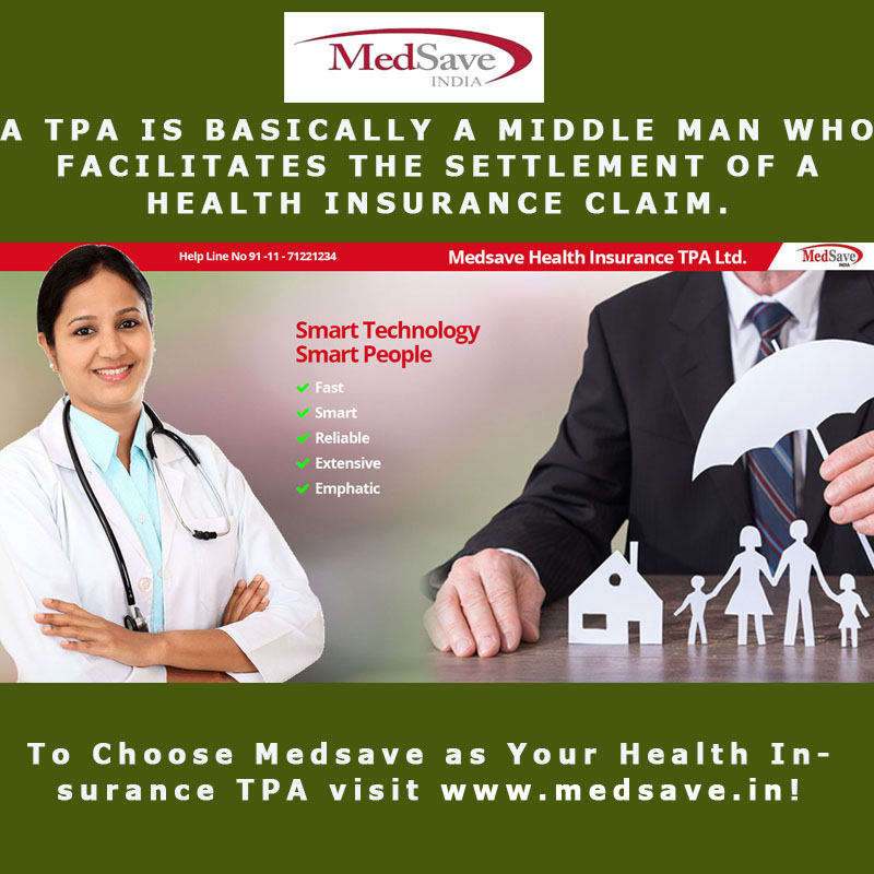 medsavetpa's tweet photo. A TPA is basically a middle #man who facilitates the settlement of a #health #insurance claim.

To Choose Medsave as Your Health Insurance #TPA visit https://t.co/Vgn7A0F9J9! https://t.co/RxarI9NOnj