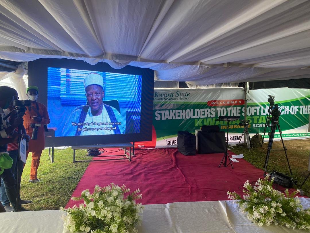 PharmAccessNIG's tweet photo. Happening now! The Executive Governor of @followKWSG @RealAARahman Launch the State led Mandatory Health Insurance Scheme @KwaraCare. https://t.co/0yZvhfMll5