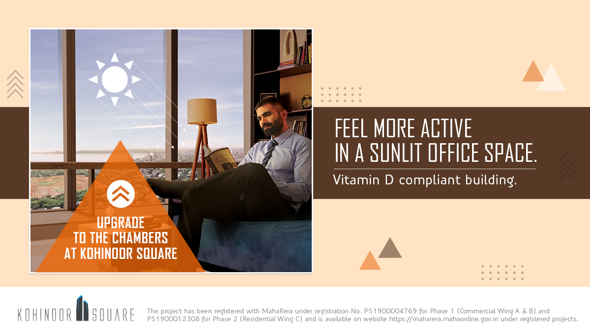 kohinoor_square's tweet photo. The abundance of #NaturalLight is a unique feature of Kohinoor Square. With every square foot receiving optimum #Sunlight, you and your employees get the boost to make a difference every day.
#UpgradeToTheChambers #RealEstate #Dadar #CommercialProperty #CommercialRealEstate https://t.co/jEMGP6ydI3