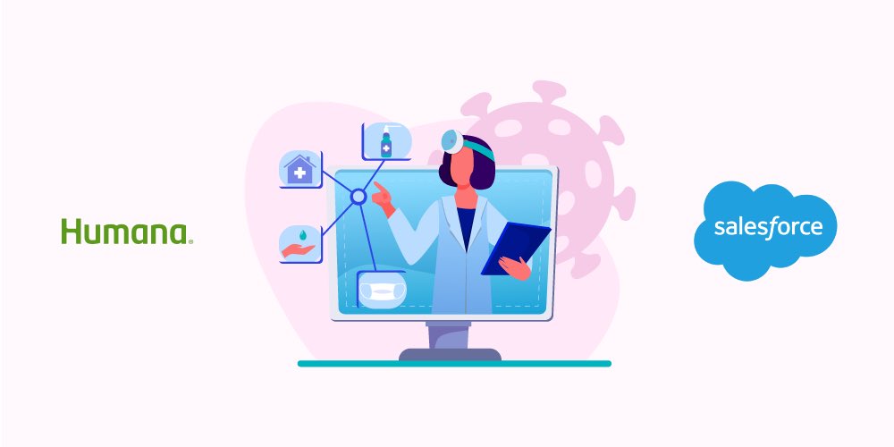 Benioff's tweet photo. Healthcare is delivered beyond doctors’ offices — people now receive healthcare via telemedicine, primary care clinics, &amp; home health. Humana is building a care coordination platform with Salesforce for its care team &amp; members.
https://t.co/6rFLxZaJ29 https://t.co/f4WDsSTCBY