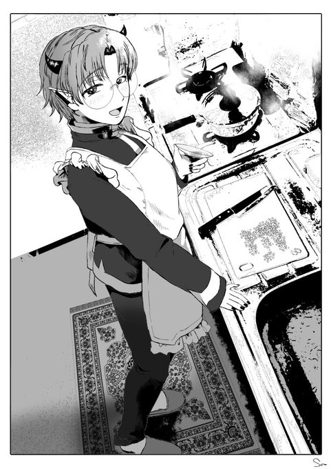 学生……エプロン……ウウッ新妻……… 