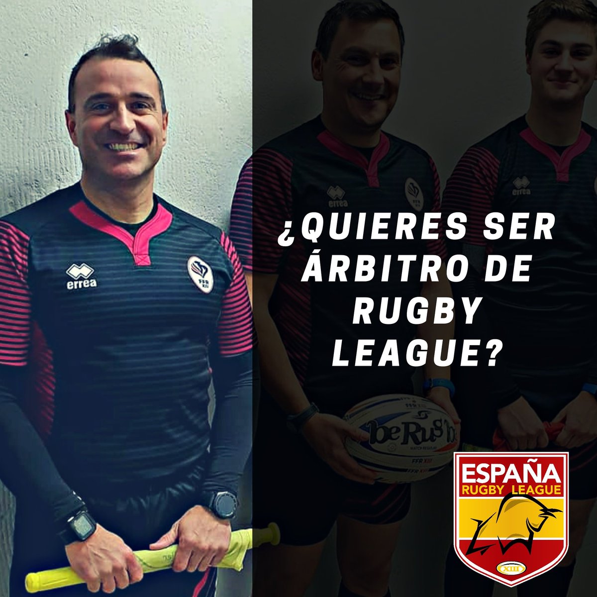 ¿Quieres ser árbitro de rugby league y pertenecer a nuestra próxima liga aquí en España? No lo dudes y contacta con nosotros Tony: tony.palacios@rugbyleague.es

#rugbyleague #españarugbyleague
