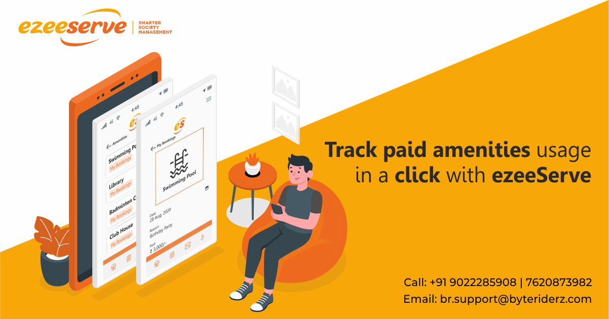 ezeeServe's tweet photo. Facing challenges in tracking usage of paid #SocietyAmenities? #ezeeServe helps you track it with a click! Download App Today!

📧Email: br.support@byteriderz.com
🌐 Visit: https://t.co/cEtjTQql4d

#ezeeServeApp #SocietyHelpDesk #AmenityBooking #SocietyAccounting #DocumentWallet https://t.co/7Bj1jDEOJj