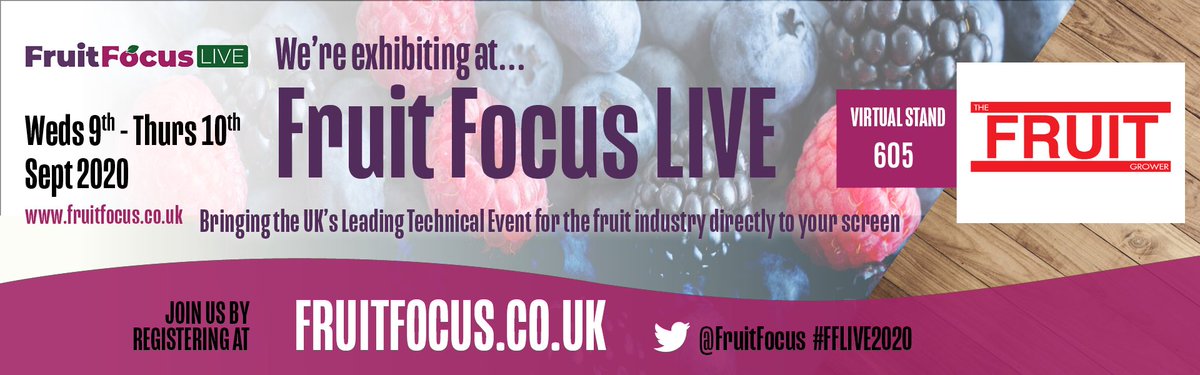 ACTHortNews's tweet photo. Looking forward to @FruitFocus next week on the 9th and 10th September 2020 🍎🍏🍎
Register today and meet the @ACTfruitgrower team on virtual stand 605! https://t.co/3g97ZB3Sgm #FFLIVE20 https://t.co/Su3qLP0ncH