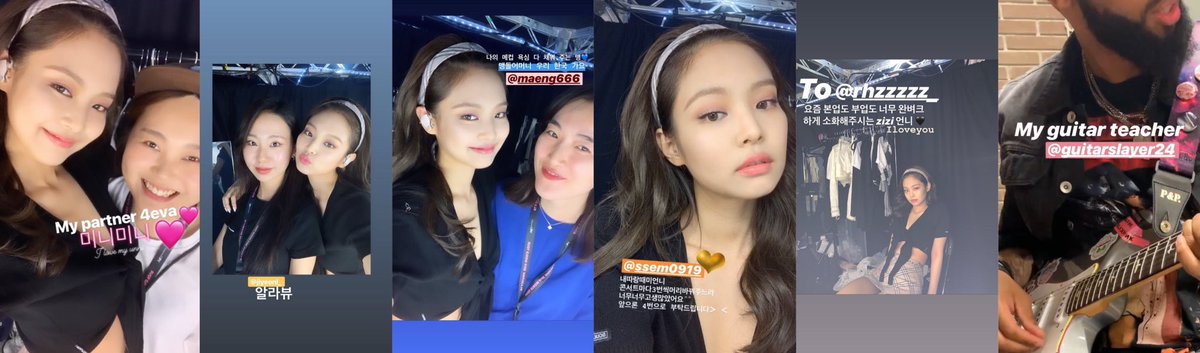 8. backstage/onstage and oncam/offcam jennie never forgets to show gratitude to all the people working with them behind the scenes, this is such a trait of a leader, making sure to build a good relationship with your co-workers.