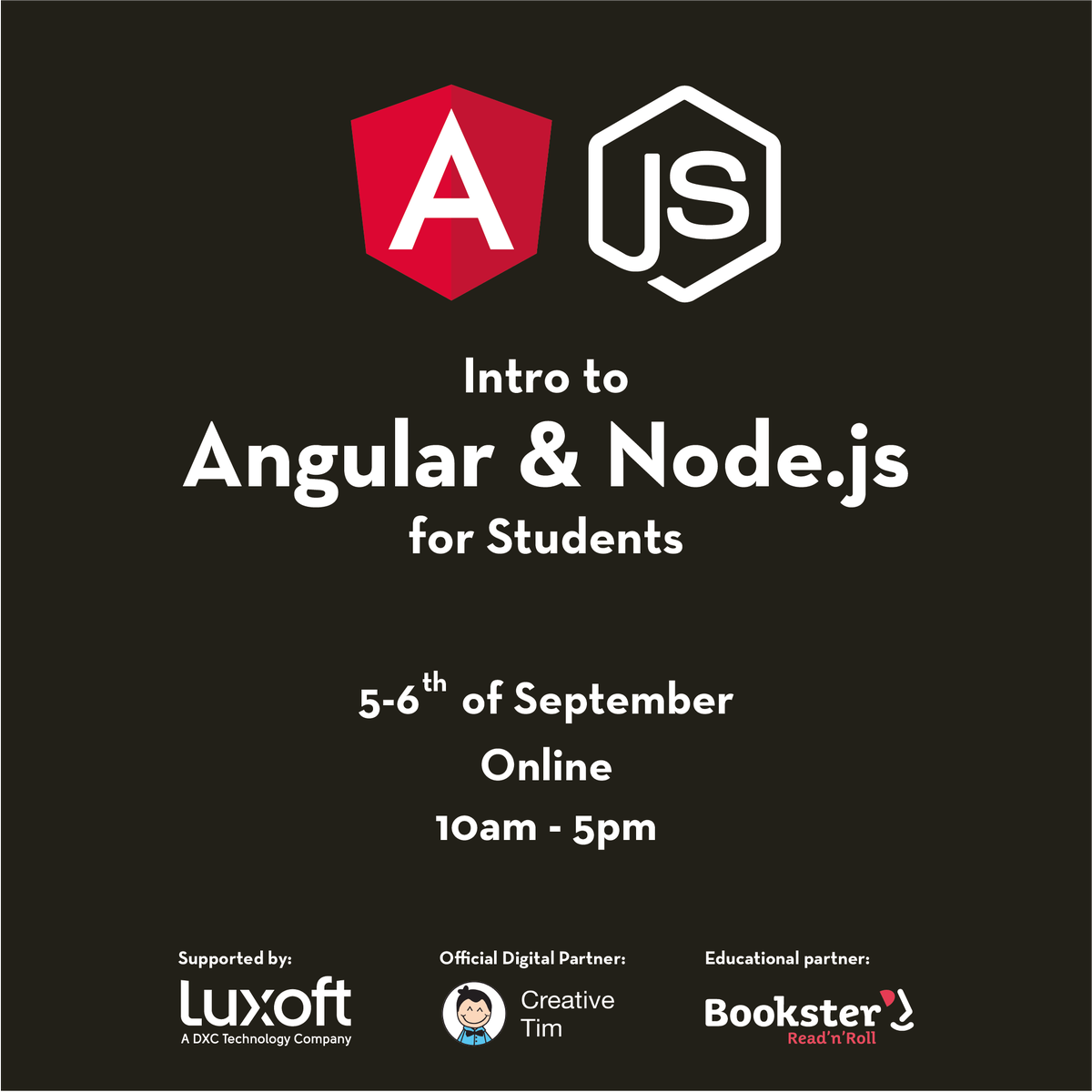 JSLeague_ro's tweet photo. JSLeague - Intro to Angular & Node.js for Students is starting tomorrow with a ton of JavaScript knowledge ๐ช
Students, stay tuned for more workshops!
Keep calm & Javascript ๐
#javascript #jsleague #Angular #nodejs #jsforstudents #javascriptislife #jsworlddomination https://t.co/S4YhWyUflI