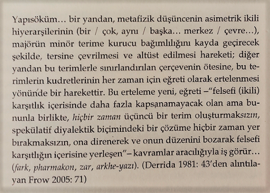 teori2023's tweet photo. #epigraf #derrida #yapısöküm
Kaynak : Jacques Derrida - Positions (1981) https://t.co/WOLD4WHEFy