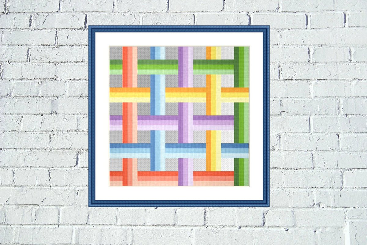 Illusion simple cross stitch pattern jpcrochet.com/products/illus… #crossstitch #moderncrossstitch #crossstitchpattern #xstitch #xstitching #simplecrossstitchdesign #embroidery #geometric #geometriccrossstitch