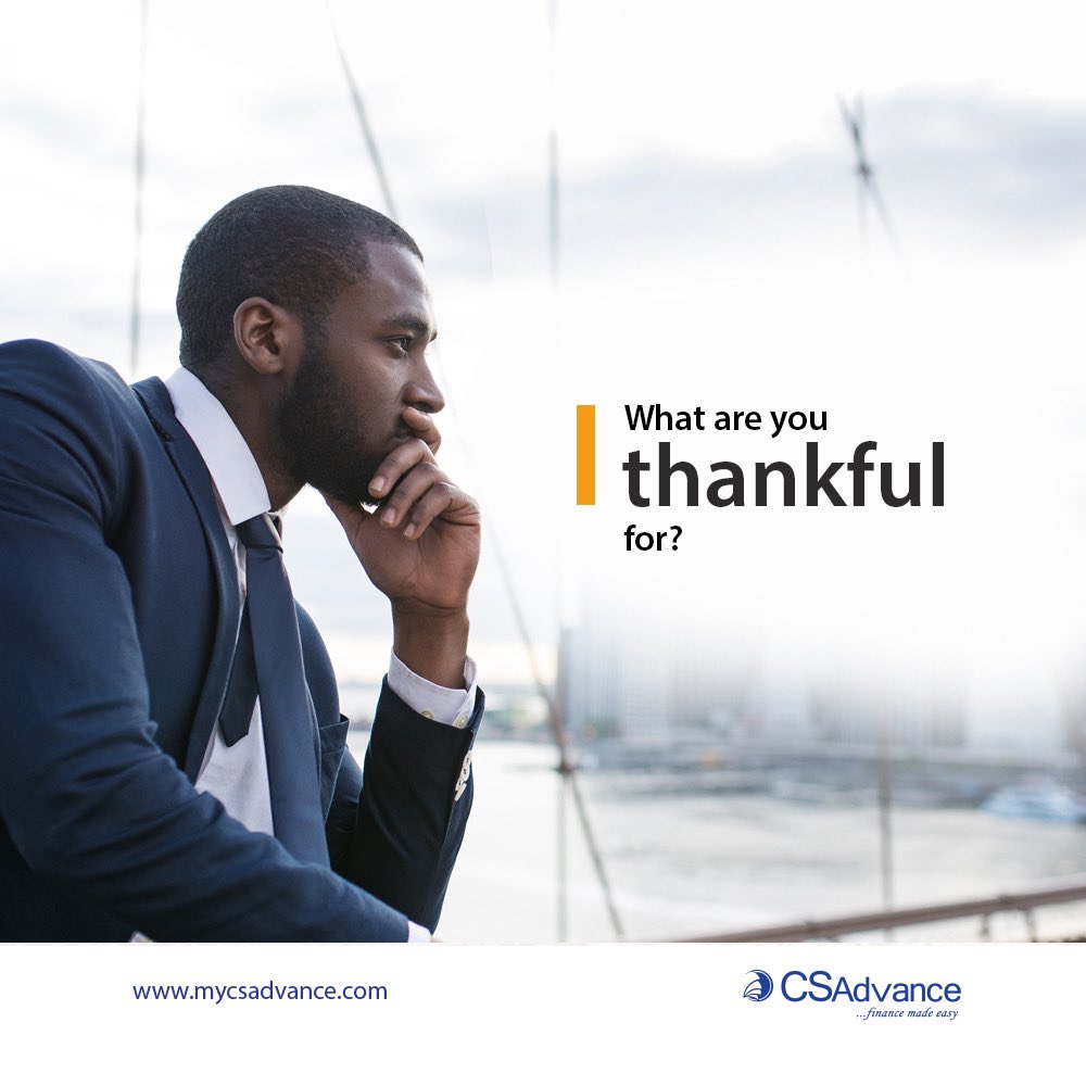 CSAdvanceNG's tweet photo. It is a perfect Friday to count your blessings.

Tell us what you are thankful for?

#FridayFeeling #csadvance https://t.co/bo3FjqiUDO