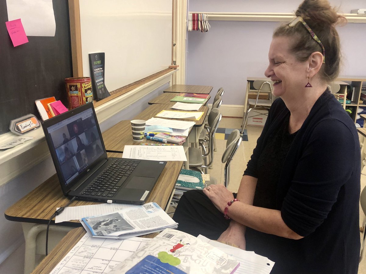 STA_Brookland's tweet photo. Middle school language arts is never dull with Mrs. Fitzgerald! Her hard work and creativity keep things fun and fresh!
#STADistanceLearning #CCATeach https://t.co/mIfDPZBY1J