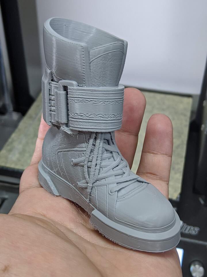 infinity3dp_JP's tweet photo. この間パンツの続き、もうすぐ完成します😄
・積層ピッチ0.05mm、NewX1出力、PLA。
#3DPrinting #3Dprint #Infinity3DP #Taiwan https://t.co/Qm7y9Ee1AB