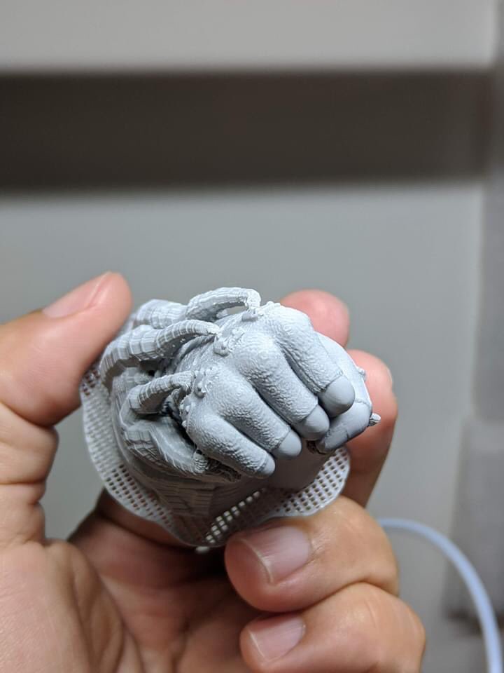 infinity3dp_JP's tweet photo. この間パンツの続き、もうすぐ完成します😄
・積層ピッチ0.05mm、NewX1出力、PLA。
#3DPrinting #3Dprint #Infinity3DP #Taiwan https://t.co/Qm7y9Ee1AB