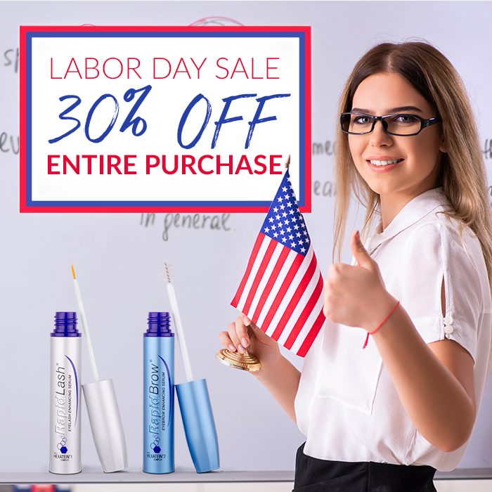 RealRapidLash's tweet photo. It’s the perfect time to “home school” your lashes! We’re kicking off our Labor Day Sale NOW! Enjoy 30% off your purchase between now and midnight on Monday, September 7th! #RapidLash #RapidBrow #LaborDaySale #Sale #30off https://t.co/M8lelwzYhj
