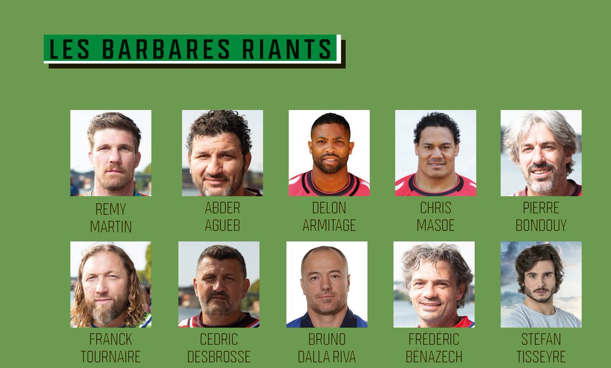 WateRugby's tweet photo. Les Barbares Riants 😁
Impitoyables &amp; surtout adorables, les Baa-Baas @Remi7Martin @delonarmitage &amp; co porteront le nom de Barbares Riants pour la 2ème édition du @WateRugby 💦
@stefantisseyre apportera une touche de délicatesse parmi des joueurs qui ne font pas dans la dentelle! https://t.co/MD86mJZ0CY