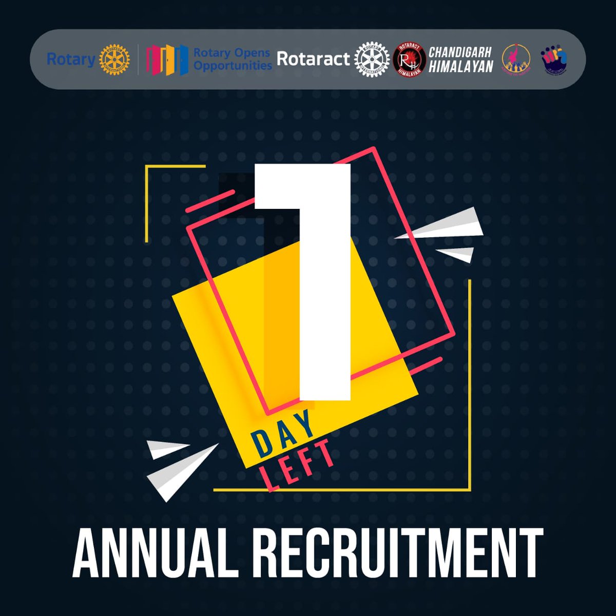 rcch3080's tweet photo. Hurry!!
1 day to go
#RotaractHimalayan #AspireToInspire #HimalayanDilSe #HimalayansAtWork #rotaract3080 https://t.co/6Lrbithi6t