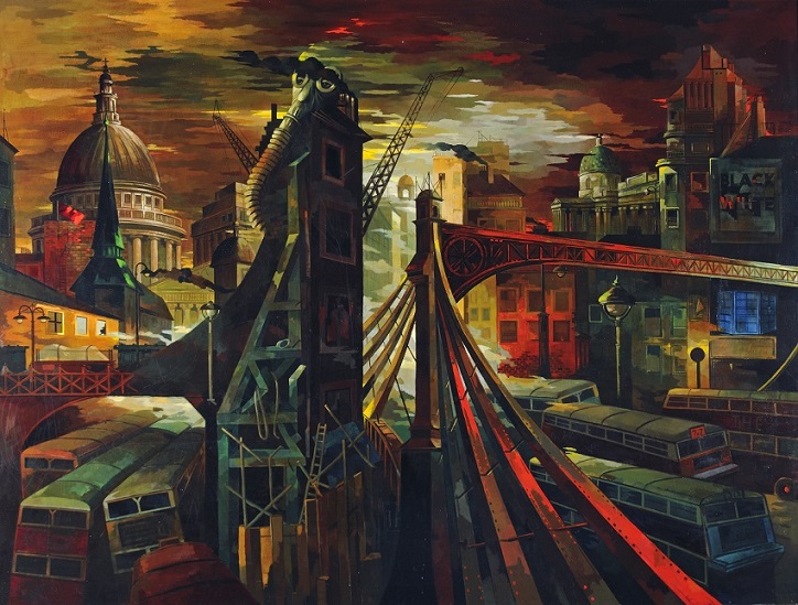 RAFMUSEUM's tweet photo. In Air and Fire: War Artists, the Battle of Britain and the Blitz is our new art exhibition. Now open at the RAF Museum London, it explores artists’ responses to this wartime period as Julia Beaumont-Jones explains here: https://t.co/Vj26z5jvdt #BoB80 https://t.co/DqqIhf83hA