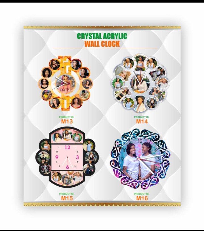 jaypro_photos's tweet photo. Crystal Acrylic Wall clock..... still on the promor level...... jaypro prompt delivery ..... best photo brand plug.....#photography #PHOTOS #photobrand #jaypro brand it. https://t.co/8WSMT7hfaS
