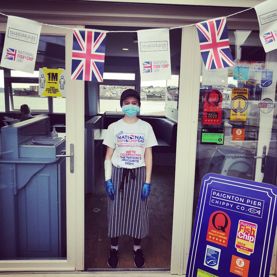 To celebrate #NationalFishAndChipDay we are doing delicious #msc certified #codandchips for just £6.00 today between 2 and 4pm! 😋🐟🍟❤️ Come on down! #NationalFishandChipsDay #paignton #torbay #devon #bestofbritish #britishfood #comfortfood #nfff #sustainsble #glutenfree