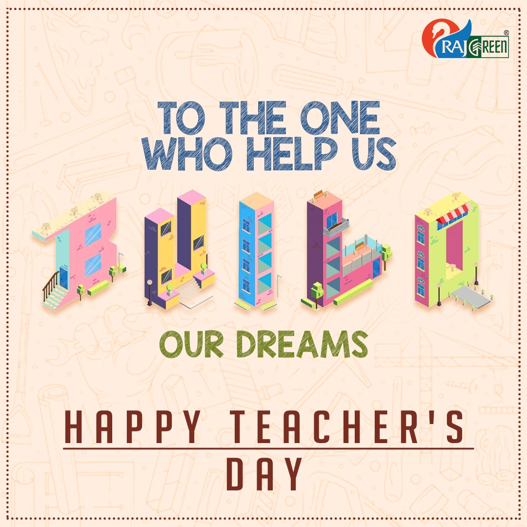 Rajgreengroup's tweet photo. The art of teaching is the art of assisting discovery. Happy Teacher's Day!

#TeachersDay #HappyTeachersDay #Teachers #teachersday2020 #Guru #RajgreenInfrastructure #Realestate #Developers #Builders #Surat https://t.co/Zc17piBYpV