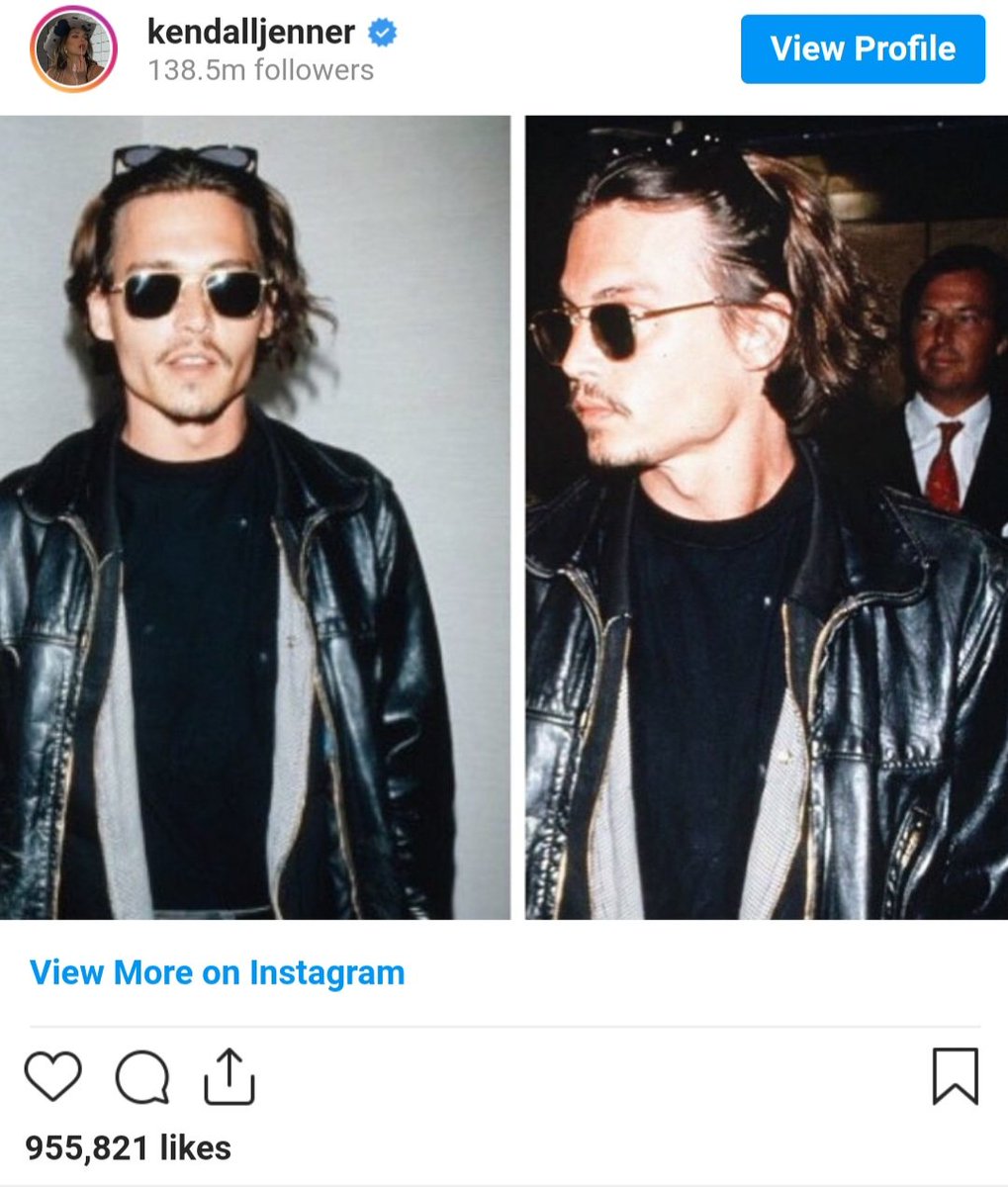 2015:  #KendallJenner took to her Instagram handle to reveal her Three "Ultimate Celebrity Eye Candy"She shared throwback shots of  #JohnnyDepp with the caption "Sun Never Sets On A Badass"