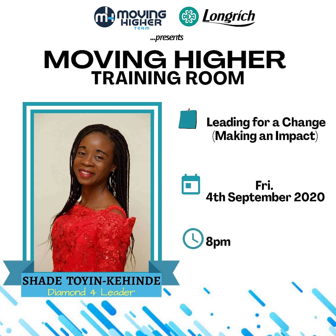 favorluvall's tweet photo. Hey! Step up, join me & our amazing team to show you how to position yourself for the future π€·ββοΈ as #TeamCourageous Lead, Shade Toyin-Kehinde, shares today on #LeadingForAChange (Making An Impact), on #MovingHigher Platform. Reach me via IG on chikaanyadufu
https://t.co/E4auvDlchL https://t.co/QB1LPDb1gS