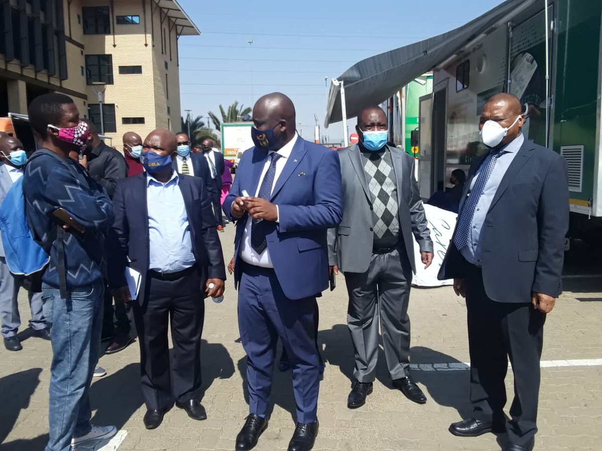 HomeAffairsSA's tweet photo. Deputy Minister Njabulo Nzuza and @DBE_SA are in Mangaung, Free State to facilitate the roll-out of the #SmartIDCard campaign. If you’re in matric, make sure you apply #SmartID4Matrics @GCISMedia @SAgovnews https://t.co/IUxujL81I1