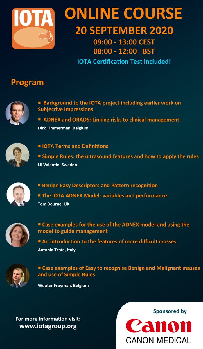 Dear Colleagues 

You are welcome to join us on our first IOTA Online Course on 20th of September 2020. Please visit our website for more information: iotagroup.org

Looking forward to seeing you on our course! 

IOTA Team