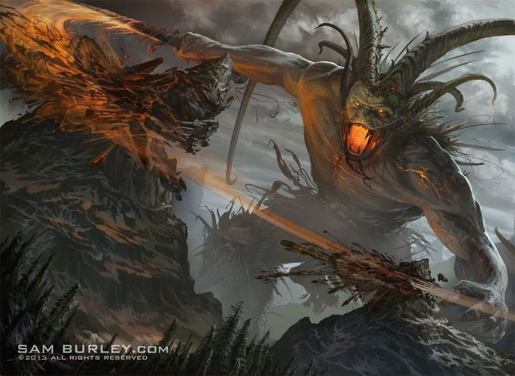 MUSPELHEIM; REALM OF THE FIRE GIANTSThis was the realm of fire and heat. The fire giant Surtr, the bringer of flames, lives in this realm and would only emerge at Ragnorak to destroy Asgard and everything else. The fire from Surtr would melt everything, including Yggdrasil.