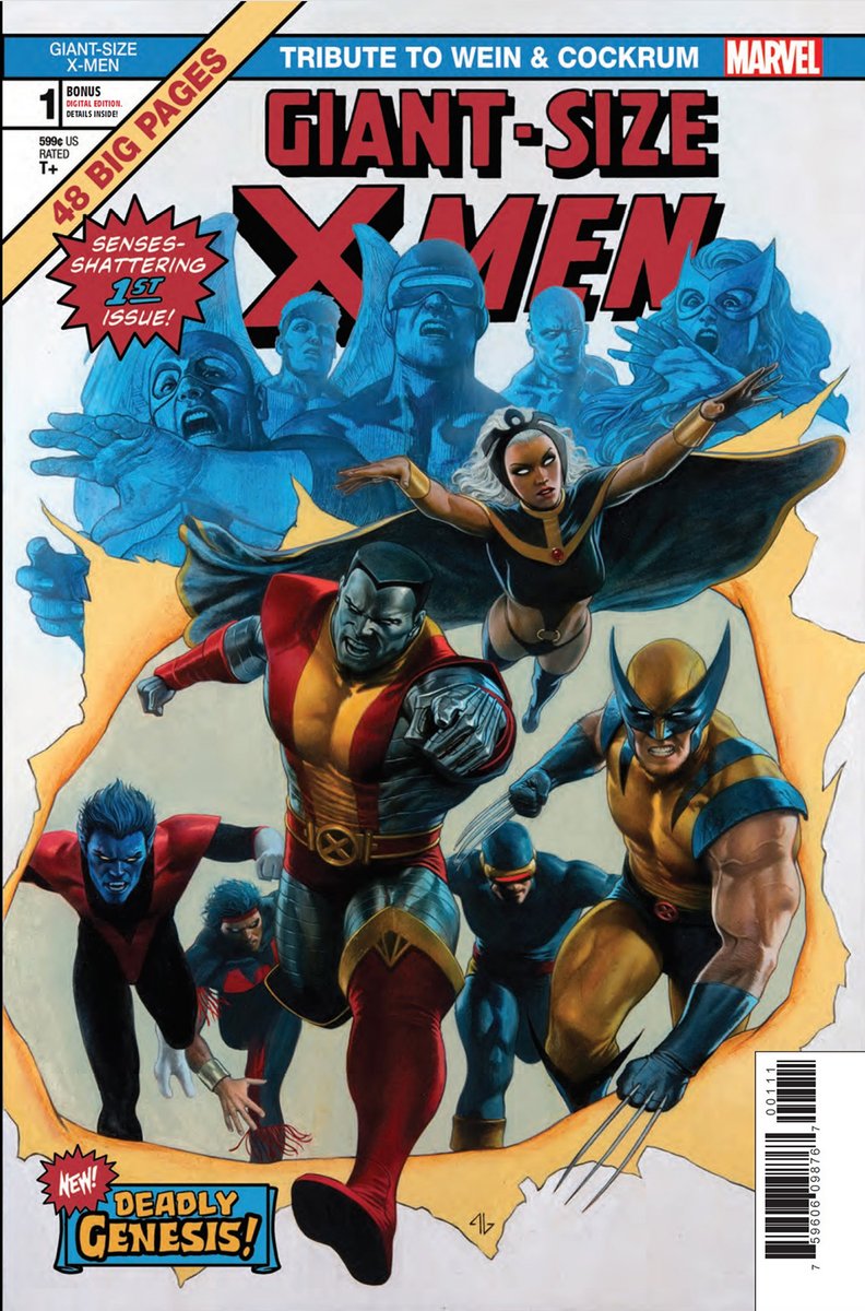 RamonRosanas's tweet photo. GIANT-SIZE X-MEN TRIBUTE TO WEIN &amp; COCKRUM. This book is amazing! Believe me, a real luxury! Here's the main cover by Adi Granov &amp; variant by Tradd Moore! In stores 9/30. #xmen #giantsizexmen #marvel #tribute #wein #cockrum @Marvel https://t.co/WtVkevQInS