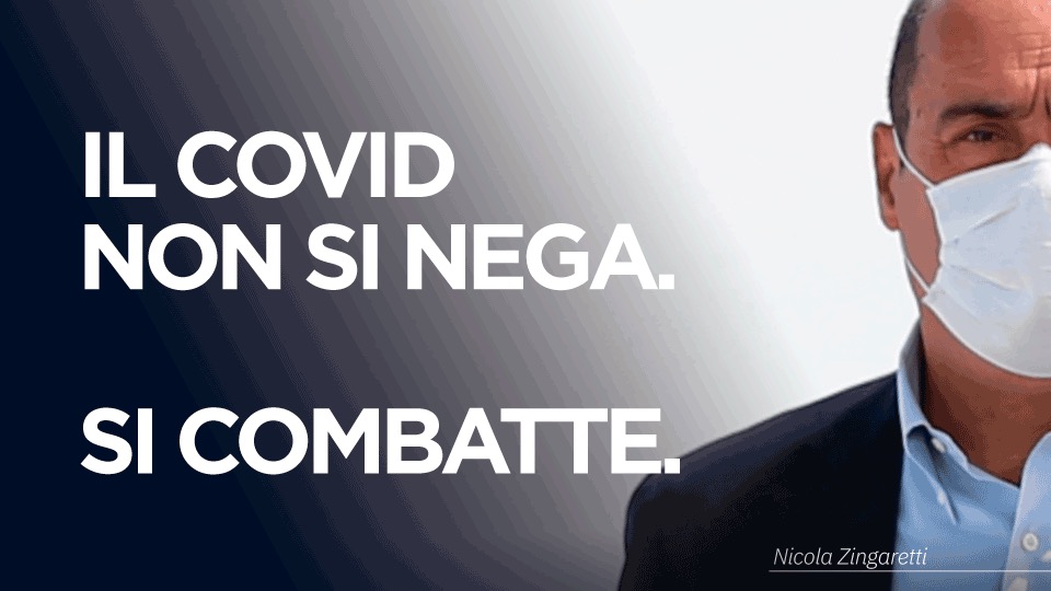 nzingaretti's tweet photo. Non è vero che non c'è più il #Covid. È una stupidaggine. Sono stati dati dei messaggi sbagliati.

È una follia allo stato puro che domani a Roma ci sia una manifestazione di negazionisti del virus. 

Il Covid non si nega, si combatte! https://t.co/OwYDTzbZNR
