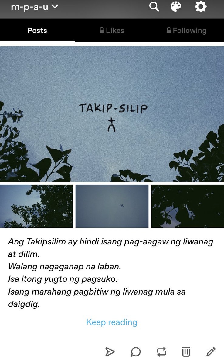 matandang gabi. maaari niyo na po mabasa sa tumblr ang Takip-Silip. ang aking unang maikling kwento na naisulat. 