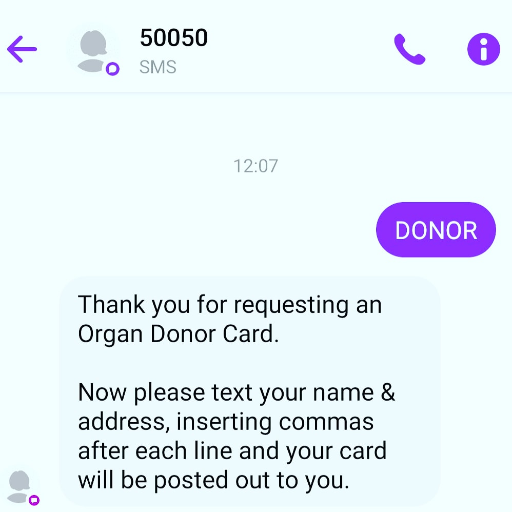 I've just become an Organ Donor, by texting DONOR to 50050 💜 @IrishKidneyAs
It is a simple text that can Save Lives!
#organdonor #organdonorssavelives #livelifegivelife