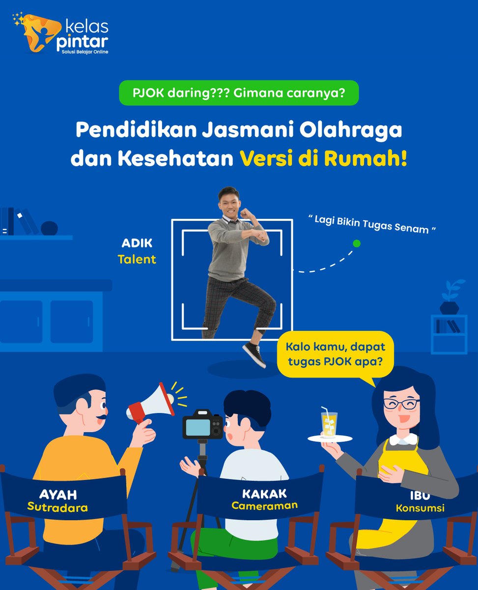 kelaspintar_id's tweet photo. Kalau kamu, tugas PJOK dari sekolah disuruh apa?? Ceritain dong!
#SD #SMP #SMA #belajardirumah #Edutech #belajar #pendidikan #pendidikanIndonesia #tips #studytips #studentlife #tugas #PR #PJOK #olahraga #PJJ https://t.co/zuje0HwEmA