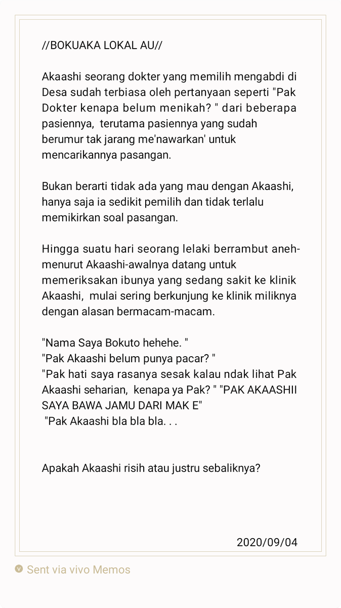Ssaltysshima's tweet photo. //Bokuaka Lokal Au// 
-Calon PNS! Bokuto x Dokter! Akaashi- 

#CumaIseng #Absurdbanget #gatauiniapa #mboh #Bokuaka https://t.co/gQn6BN1vgF