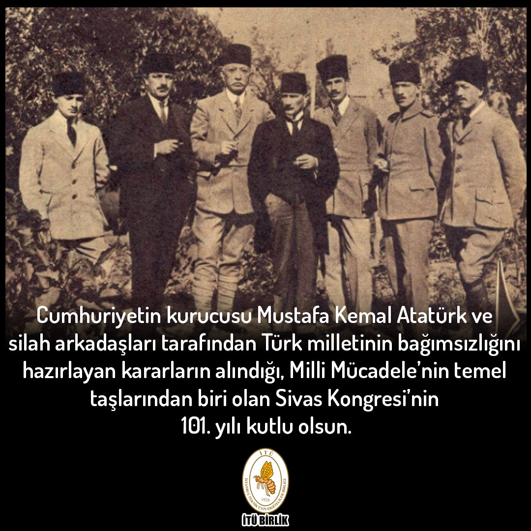 Sivas Kongresi’nin 101. yılı kutlu olsun. #SivasKongresinin101Yılı #sivaskongresi101yasında