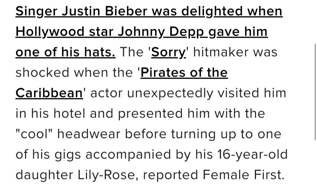 2011: #JustinBieber surprises  #JohnnyDepp at  #Rango premiere 2017: Johnny Depp gifted his cool hat to Justin Bieber.