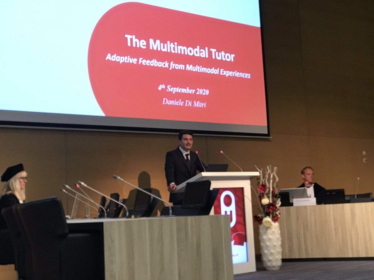 taneste's tweet photo. Happening now @OU_Nederland Daniele’s defense of his thesis on “The Multimodal Tutor”... https://t.co/JhQRPkoP4W