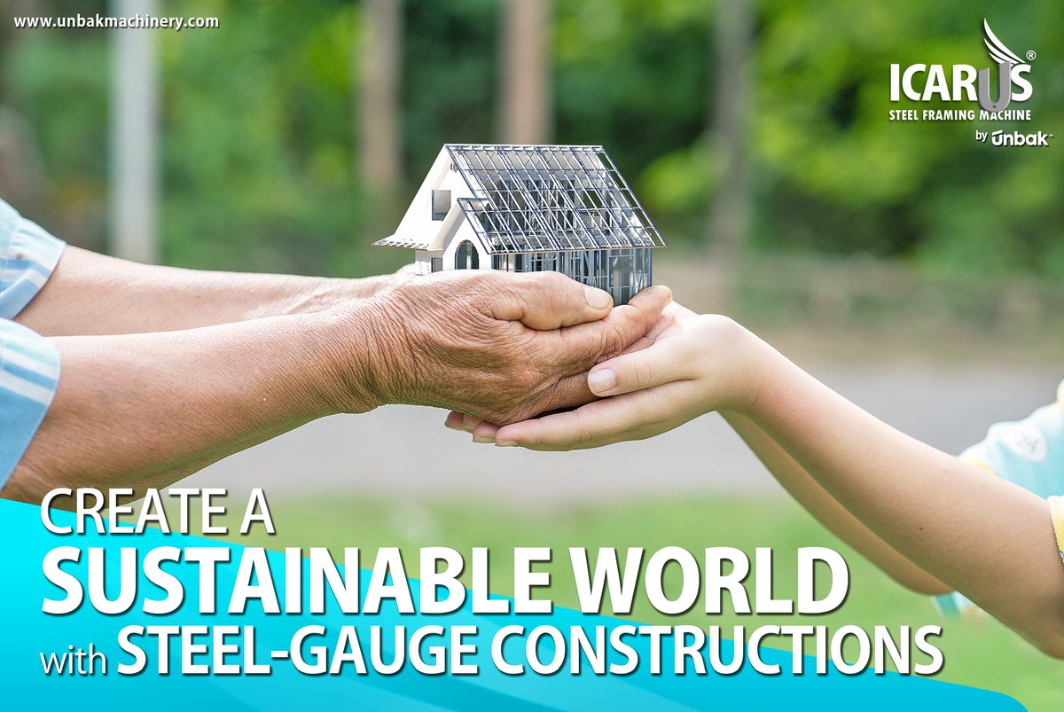 unbakmac's tweet photo. CREATE A SUSTAINABLE WORLD with STEEL-GAUGE CONSTRUCTIONS

- Less Waste Material 
- More Recycle

https://t.co/bnkqYi776E

#unbak #sustainability #steelconstruction #lsf #gaugeframe #rollformingline #machinery #sustainableworld #ecofriendly #sustainable #gauge #constructions https://t.co/5lDN8yNfrK