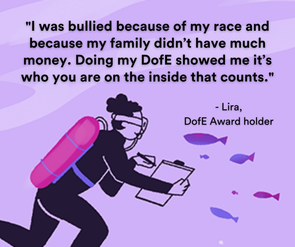 DofE's tweet photo. The pandemic has hit our young people hard. Offering the #DofE in your organisation is a great way for them to recover, rebuild and learn to navigate their ‘new normal’.

#DofEMentalHealth #YoungMentalHealthDay https://t.co/EpKchX5huI