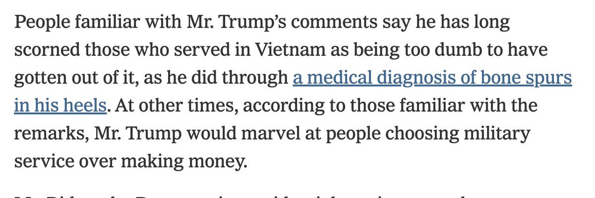 It's not until ¶9 that the NYT tells you THEY'VE GOT CORROBORATING EVIDENCE for the claims in the Atlantic story. Given that they have corroborating evidence for the claim, why is the lead not, "Trump lied in an attempt to deny the story"?