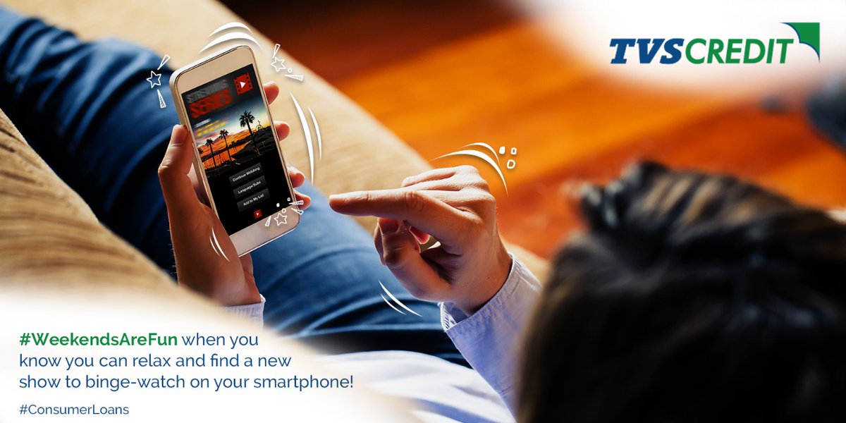 TVSCredit's tweet image. Nothing beats the feeling of finding a new show that checks off all the points on your &apos;favourite show&apos; checklist! With #TVS Credit&apos;s #ConsumerDurableLoans, make sure you make the most of all your subscriptions.

 #WeekendsAreFun