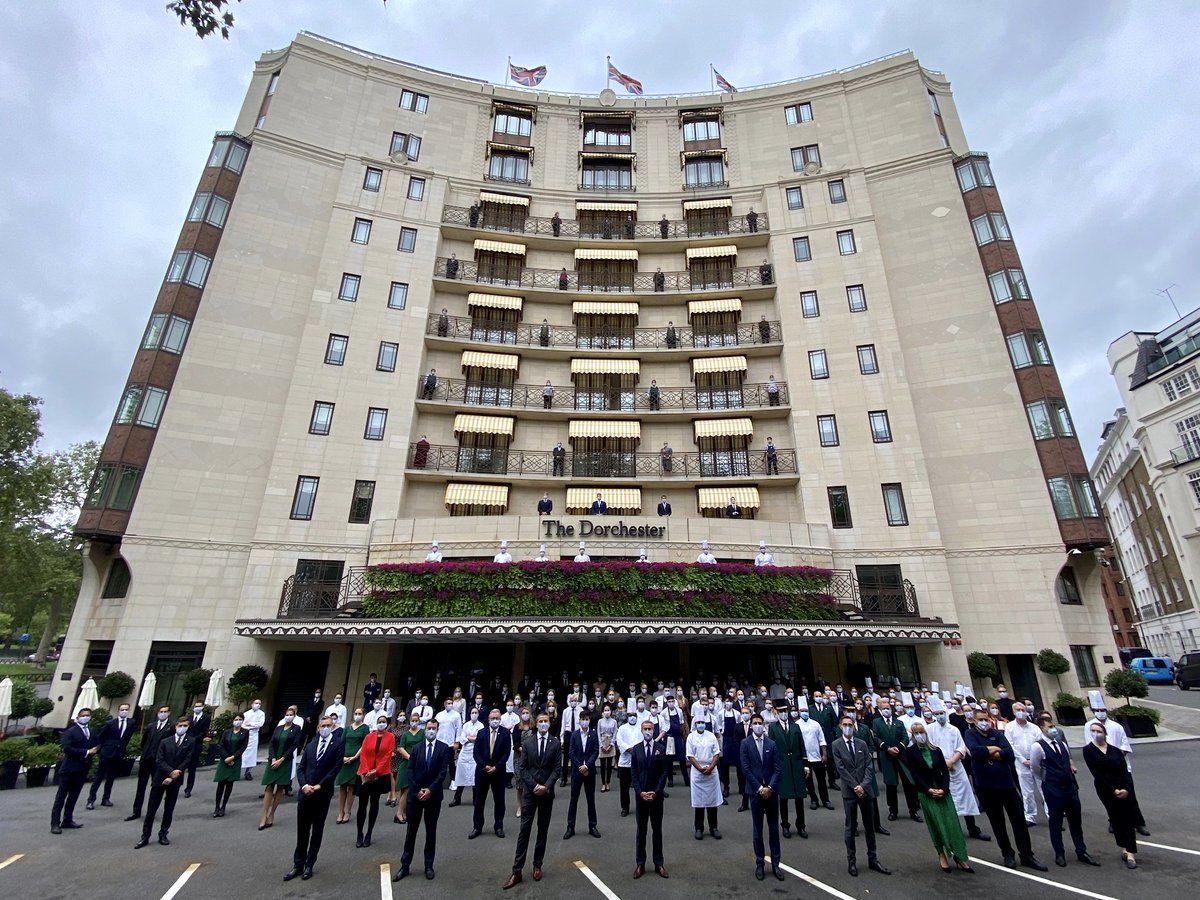 TheDorchester's tweet photo. Today we reopen our doors! Our team have been waiting to welcome you back, and while you have been away we have been working hard to ensure our hotel is even more beautiful for your return. Welcome back! 👏 #DCmoments https://t.co/tXaOcSnlaY