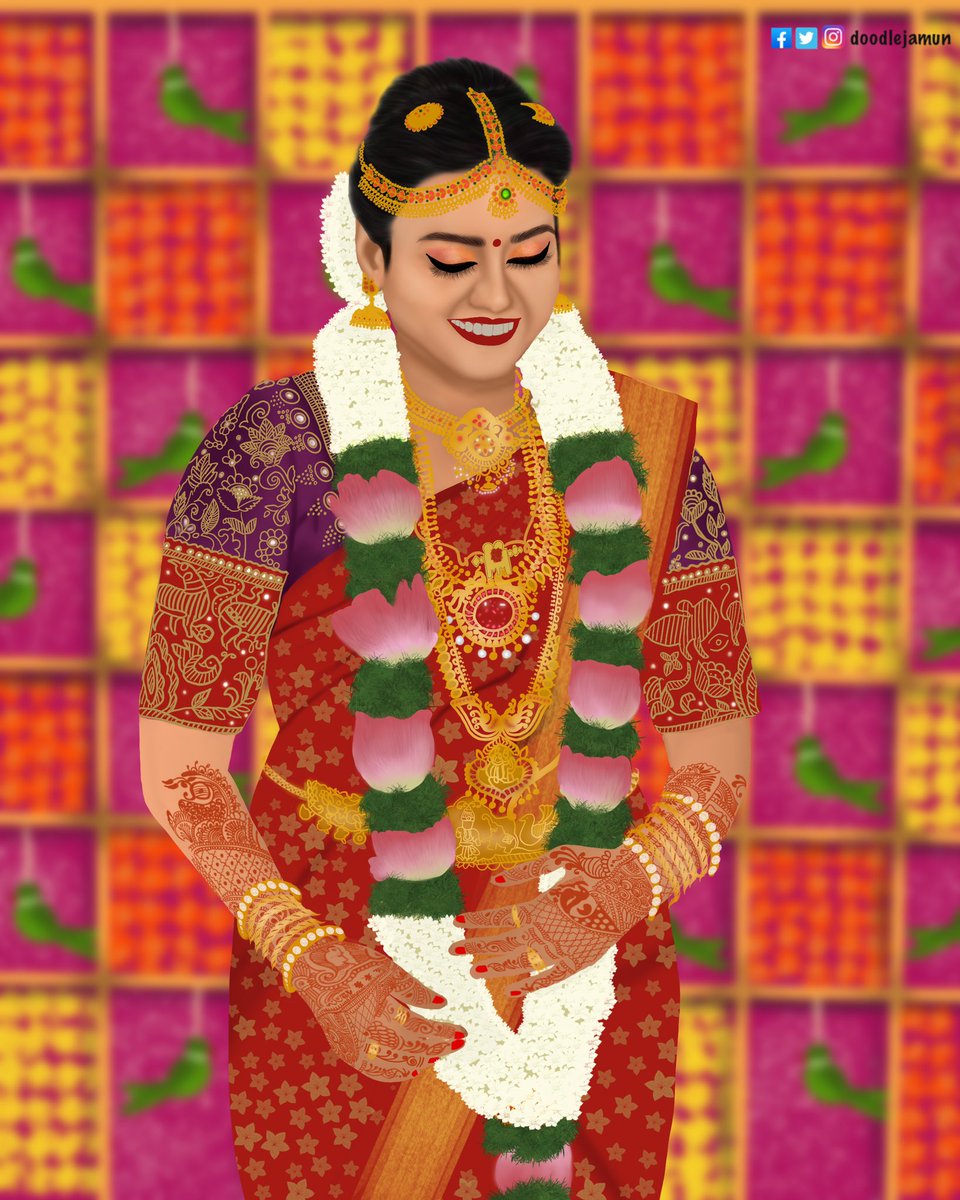 doodlejamun's tweet photo. Did this commission recently. It took a little bit of time than expected but it’s absolutely worth to make the client happy . 
#digitalart #wedding #southindianweddings #indianwedding #tamilponnu #weddingphotography #weddingdecor #art #weddingdecorationideas #digitalartbeginner https://t.co/ksizQLAl1F