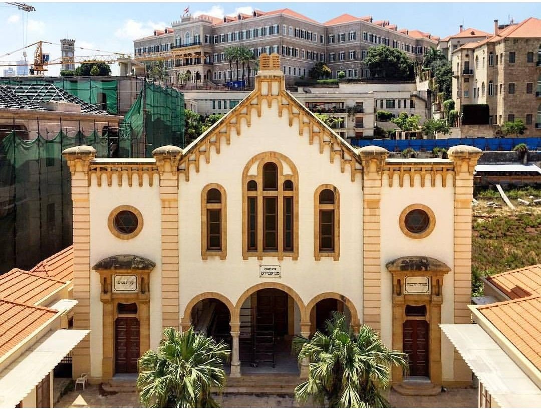 The Maghen Abraham Synagogue was built in 1925 in Beirut.The PLO guarded the synagogue when it controlled the area. It was abandoned after it was badly damaged by Israeli bombing in 1982. It was restored in 2010 but has been damaged by the 2020 Beirut explosion.