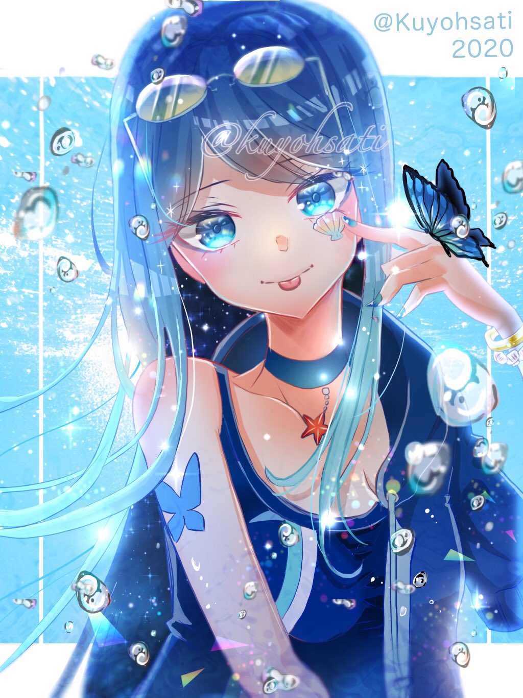 九曜 紗千 在 Twitter 上 Sara In Summer メイキングはこちらから見れます T Co Go7h1cxfrv Ibispaint 夏 水 イラスト 女の子 青 T Co Ghss3nocol Twitter