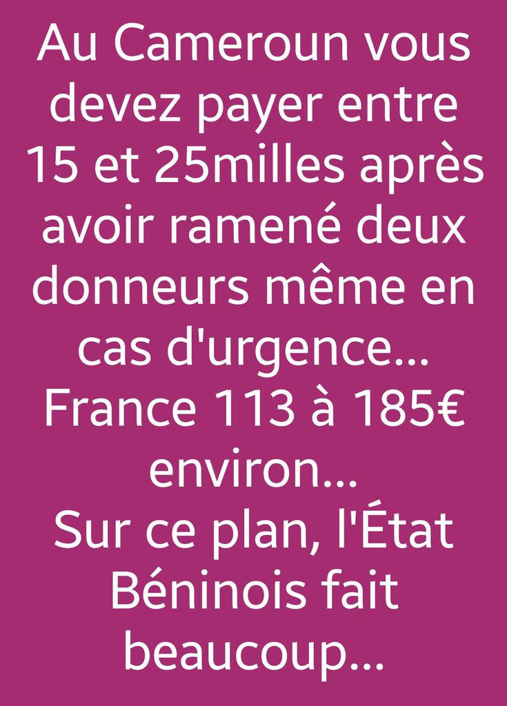 Pourquoi le receveur paye pour avoir la poche de sang alors que le donneur donne gratuitement ?

Christelle MEDAHO, infirmière en service à l'Agence Nationale de la Transfusion Sanguine, aborde la question en quelques lignes.

#DonnerPourSauver 
#youth4globalaction